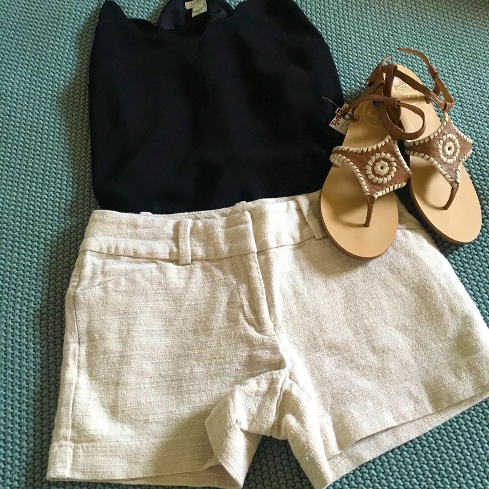 Ann Taylor Cream Shorts
